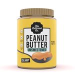 The Butternut Co. Natural Peanut Butter (Creamy) 800 gm, Unsweetened, 32g Protein, No Added Sugar, 100% Peanuts, No Salt, High Protein Peanut Butter, Gluten Free, Vegan, Cholesterol Free