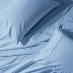 CinchFit USA & Maine Made Sheets - Split Flex Top King - 650TC Cotton Blend - Wrinkle Free - The Only Stay On and No Tear Design - Split Flex Top King (Blue, Split Flex Top King)