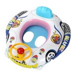 SANBHAV Baby Pool Float with Canopy – Inflatable Swimming Ring for Toddlers 1-5 Years, Safe Seat, Adjustable Shade & Leak-Proof Design | Pool Tube for 1-5 Years Baby | Steering Pool car