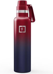 IRON °FLASK 24 oz Narrow Mouth Water Bottle with Spout | Insulated Stainless Steel Sports Water Bottle with Leakproof Spout Lid - BPA Free, Cold 24 Hrs, Sweat Free (Dark Rainbow)
