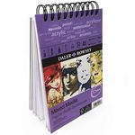 Daler-Rowney Optima Lightly Textured 250gsm A5 Mixed Media Paper Spiral Pad, 30 White Sheets, Ideal for Professional Artists and Students