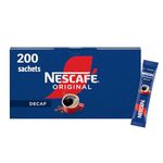 NESCAFÉ Original Decaf Instant Coffee Sachets - 200 x 1.8g Sticks