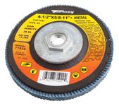 Forney 71921 Flap Disc, Type 29 Blue Zirconia with 5/8-Inch-11 Threaded Arbor, 60-Grit, 4-1/2-Inch