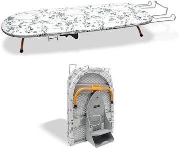 AKTIOIN Tabletop Ironing Board Folding with Iron Holder and Iron Rest, Portable Space Saving Small Metal Ironing Board
