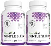 PlantVital Gentle Sleep Aid - Melatonin, GABA, Valerian Root, Chamomile, Lemon Balm, L Tryptophan - Herbal Natural Sleeping Pills for Adults, Relaxation, Sleep Support - 120 Capsules