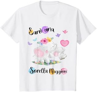 Bambino Sarò Sorella Maggiore 2025 Annunciare Gravidanza Elefante Maglietta