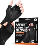 Dr. Frederick's Original Copper Comfort Arthritis Glove - 2 Gloves - Antimicrobial - Perfect Computer Typing Gloves - Fit Guaranteed - Extra Large