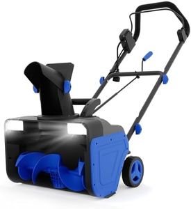 Electric Snow Blower, 20-inch 15A 2200W Corded Snow Thrower with Dual LED Headlights and 180° Rotating Chute, 25 Foot Throwing Distance, 12-inch Deep Cleanup, Ideal for Driveways and Sidewalks