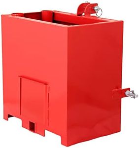 132 LBS Weight Heavy-Duty Steel Ballast Box 3 Point Category 1 Tractor 800lbs Capacity, 2'' Hitch Receiver, with 5cu.Ft Volume