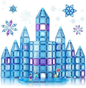 Paxilnie 356 PCS Magnetic Tiles - Ice Castle Magnetic Tiles Building Blocks - Paxilnie Educational Kids Toys for 3-8 Year Old Girls & Boys - Birthday Gifts