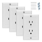 Outlet Covers Baby Proofing, 4 Pack Safety Manually Closing Plug Covers Baby Proofing for Safe Home, Easy to Install Child Proof Outlet Covers for Power Outlets and Electrical Sockets