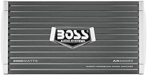 Boss Audio 2000W Armor Monoblock Class A/B 1 Channel Stable Amplifier with Remote Subwoofer Level Control