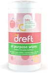 Dreft Multi-Surface All-Purpose Gentle Cleaning Wipes for Baby Toys, Car Seat, High Chair & More, 70 Count