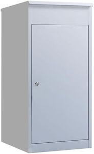 Fortia Freestanding Parcel Post Box Letterbox, Surfmist Light Grey