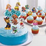 Paw Patrol Adventures Dessert Decorating Kit - 10.5" & 3.75" (12 Pcs) - Colorful Assorted Design Paper Toppers for Kids Themed Parties & Birthdays