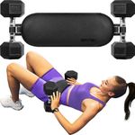 MIUONO Hip Thrust Belt, Dumbbell Hip Thrust Belt for Kettlebells or Grip Plates, Thicker Slip-Resistant Leather Glute Bridge Pad Machine for Booty Workout of Home Gym