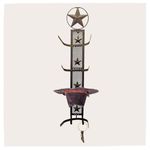 Metal Star 4 Cowboy Hat Rack Hanging Decoration