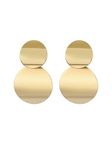 Yellow Chimes Drop Earrings for Women Gold Plated Earrings Geometric Round Dual Circle Drop Earrings For Women and Girls.