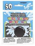 Cannonball-Shaped Black Water Bomb Balloons (22cm) Pack of 50 - Premium Quality for Epic Water Battles & Summer Fun