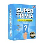 Super Trivia Games for Adults with 1200 Questions - Fun Board Game with Trivia Cards - Trivia Game for Family with Teens and Adults - Fun Party Games for Teenage Boy Gifts