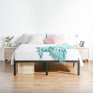 (46cm Tall - Cal King) - Olee Sleep 46cm Tall Non-Slip Heavy Duty Steel Slat Bed Frame T-3000 (46cm Tall - Cal King)