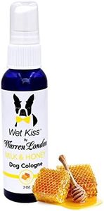 Warren London - Wet Kiss Dog Cologne, Long Lasting Dog Spray, Dog Deodorant to Remove Odor from Stinky Dogs, Milk & Honey, 2 Ounce Bottle