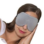 ComfyMed® Sleep Mask CM-EM17 - Best Night and Travel 3D Eye Mask for Men and Women (Gray)