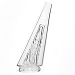 Small transparent crystal glass vase suitable for home decoration (Transparent white)