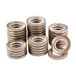 32 Pack Curtain Grommet,DeSS Inner Diameter 1-9/16"(40mm) Curtain Eyelet Rings Nanoscale Low Noise Roman Ring Matt Coffee