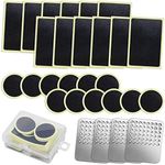 LICQIC Bicycle Tyre Repair Kit, Self Adhesive Bike Puncture Repair Patches, Cycle Puncture Repair Kit with Metal Rasps, for Road, Mountain or Commuter Bikes