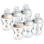 Tommee Tippee Natural Start Anti-Colic Baby Bottle, Slow Flow Breast-Like Teat for a Natural Latch, 0+ months, 260 ml, Anti-Colic Valve, Self-Sterilising, Pond Design, Pack of 6