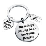 FOTAP Dentist Keychain These Keys Belongs To An Awesome Dentist Keychain Dentist Appreciation Gift Best Dentist Ever Gift (Awesome Dentist Key)