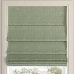 Sun Zero Preble Textured 100% Blackout Cordless Roman Shade, 27" x 64", Sage Green