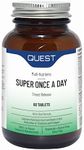 Quest - Super Once a Day Multi-Nutrients 6 Hour Timed Release Multivitamin Tablets for Men & Women. All-in-One Vitamin and Minerals Supplements. Vegetarian & Gluten- Free (60 Tablets)