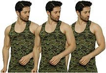 ZRWASKA®️ Men's Vests Sleeveless Tank Top Men Undershirt Out Door Army Military Style Cycling Summer Tops Workout, Bodybuilding Camouflage Running Vest Size S-XXL, Camo Vest ( Pack of 3 ), M