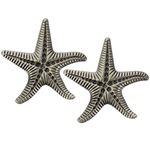 Cabilock 2pcs Nautical Cabinet Knob Coastal Beach Ocean Drawer Dresser Knobs Sea Stars Handles Door Pulls Handle for Kitchen Bathroom Dresser Furniture Accessories