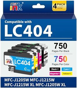 Compatible LC404 Ink Cartridges for Brother Printer Replacement for LC404 LC404 XL Ink Cartridge Compatible with Brother MFC-J1205W Ink Cartridges MFC-J1215W MFC J1205W J1215W Printer (4Pack)