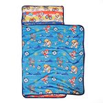 Paw Patrol Toddler Naptime Blanket with Attached Removable Pillow, 44”x20” Kids Super Soft Rest Nap Mat, Rollup and Close with Straps & Carry Handle for Preschool, Daycare & Sleepovers