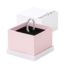 Pandora Band of Hearts Ring - Stackable Ring for Women - Sterling Silver - With Gift Box, Sterling Silver