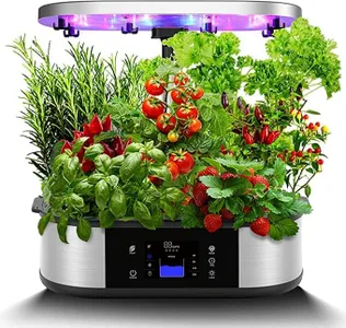 GarveeLife Hydroponics Growing System - Smart Hydroponic System, Automatic Growing Efficiency, Full Spectrum LED Light, 3.5" HD Screen, Custom Lighting Timer