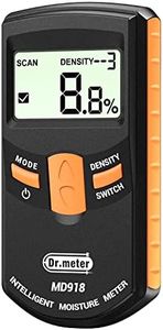 [Pinless Wood Moisture Meter] Dr.meter Upgraded Version Inductive Pinless Tools Intelligent Moisture Meter Digital Moisture Meter for Wood (Range 4% - 80% RH; Accuracy: 0.5%) MD918