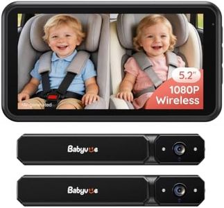 Babyvue Wireless Dual Car Camera Baby Monitor for 2 Kids