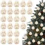 HOWAF 24 Names of Jesus Christ Christmas Decorations, Names of Jesus Ornaments Nativity Wood Ornaments Savior Names Christmas Ornaments for The Home Christmas Tree Car Christian Christmas Decorations