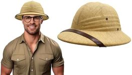 Adult Safari British Pith Helmet Everyday Or Costume Hat - Safari Hats - Zoo Keeper Costumes -Fishing Hiking Gardening Sun Blocking Hats