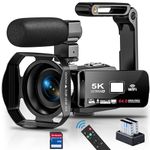 Camcorder Video Camera 5K 64MP 18X Digital Zoom Camcorder WiFi IR Night Vision Vlogging Camera for YouTube 3.0'' Touch Screen Camera Recorder with SD Card, 2 Batteries, Microphone and Remote Control