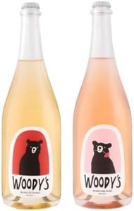 Woody's Signature Duo Blanc + Rosé 750ml (2 pack) | Alcohol-Free Wine Made from 100% Certified Organic California Grapes | Low Sugar, Gluten Free, Vegan