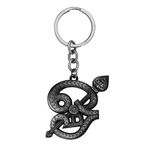 M Men Style South Indian Lord Murugan Kartikeya Skanda Kumara Big Tamil Om VEL Gada Grey Zinc Metal Keychain and Keyring Gift For Men And Women