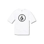 Volcom Boys LIDO Solid Lycra Short Sleeve TEE, White, Small