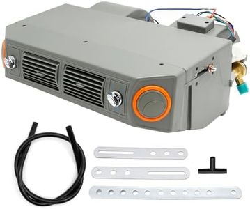 Saihisday BEU-406-100 AUTO A/C Air Conditioning Evaporator Assembly Unit & Heater Kit 4Max Air Volume 600 CFM 2 Vents 3 Speed 12V Electrical Thermostat Under-Dash A/C Heating Cooling Unit