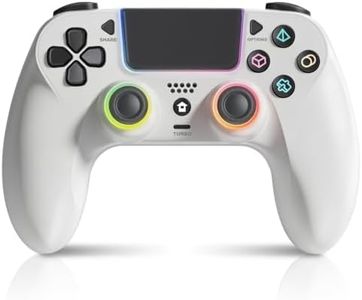 GUOC LED Wireless Controller for PS5 with Hall Effect Joystick and Trigger,4 Macro Boutton Extended Grip Controller Compatible with PS5 Pro/Slim, Dual Vibration, Remap/Turbo Function